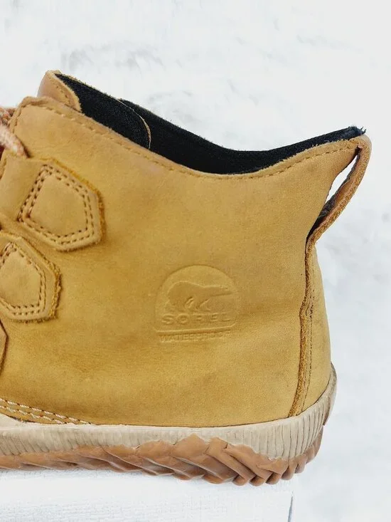 Sorel Women's Chestnut Tan Black Out N About Plus Ankle Rain Duck Boots Size 8.5 - Picture 8 of 10